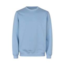 ARBEITS-SWEATSHIRT / ARBEITSPULLOVER HERREN | 682 von ID / Farbe: hellblau / 100% BAUMWOLLE