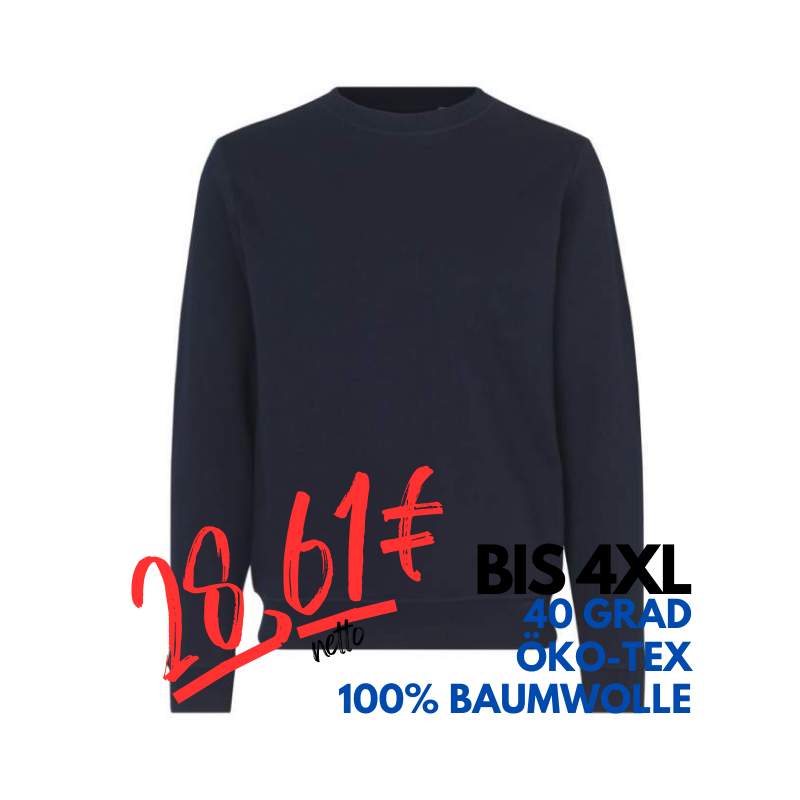 ARBEITS-SWEATSHIRT / ARBEITSPULLOVER HERREN | 682 von ID / Farbe: navy / 100% BAUMWOLLE | MEIN-KASACK.de - KASACK - KASACKS