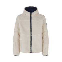 ARBEITSJACKE / FLEECEJACKE HERREN | TEDDYFLEECE 828 von ID / Farbe: off-white / 100% POLYESTER