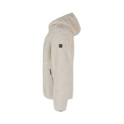 ARBEITSJACKE / FLEECEJACKE HERREN | TEDDYFLEECE 828 von ID / Farbe: off-white / 100% POLYESTER