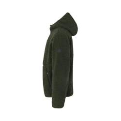 ARBEITSJACKE / FLEECEJACKE HERREN | TEDDYFLEECE 828 von ID / Farbe: oliv / 100% POLYESTER