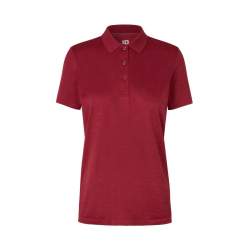 ARBEITS-POLO-SHIRT DAMEN| 573 von ID / Farbe: dunkelrot meliert / 100% PES