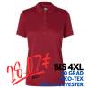 ARBEITS-POLO-SHIRT DAMEN| 573 von ID / Farbe: dunkelrot meliert / 100% PES