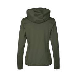 ARBEITSJACKE / FLEECEJACKE DAMEN | Cardigan Stretch Komfort 841 von ID / Farbe: oliv / 90% POLYESTER 10% ELASTHAN