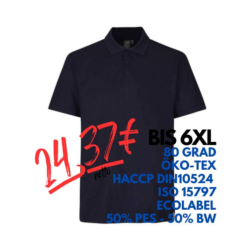 ARBEITS-POLO-SHIRT HERREN | PRO Wear CARE 376 von ID / Farbe: navy / 50% BAUMWOLLE 50% POLYESTER | MEIN-KASACK.de - KASACK - KASACKS