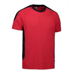 ARBEITS-T-SHIRT HERREN| PRO Wear Kontrast 302 von ID / Farbe: rot / 60% BAUMWOLLE 40% POLYESTER - | MEIN-KASACK.de | kas