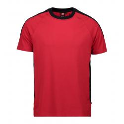 ARBEITS-T-SHIRT HERREN| PRO Wear Kontrast 302 von ID / Farbe: rot / 60% BAUMWOLLE 40% POLYESTER - | MEIN-KASACK.de | kas