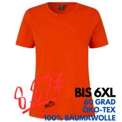 ARBEITS-T-SHIRT DAMEN | T-TIME 511 von ID / Farbe: orange / 100% BAUMWOLLE