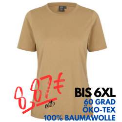 ARBEITS-T-SHIRT DAMEN | T-TIME 511 von ID / Farbe: sand / 100% BAUMWOLLE