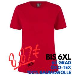 ARBEITS-T-SHIRT DAMEN | T-TIME 511 von ID / Farbe: rot / 100% BAUMWOLLE