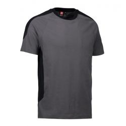 ARBEITS-T-SHIRT HERREN| PRO Wear Kontrast 302 von ID / Farbe: grau / 60% BAUMWOLLE 40% POLYESTER - | MEIN-KASACK.de | ka