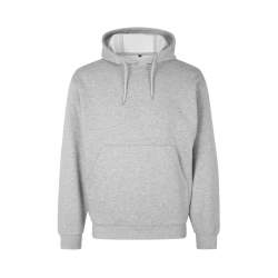 ARBEITS-HOODIE / ARBEITSPULLOVER UNISEX - DAMEN - HERREN | CORE 660 von ID / Farbe: grau meliert / 70% BW 25% PES 5% VIS