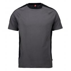 ARBEITS-T-SHIRT HERREN| PRO Wear Kontrast 302 von ID / Farbe: grau / 60% BAUMWOLLE 40% POLYESTER - | MEIN-KASACK.de | ka