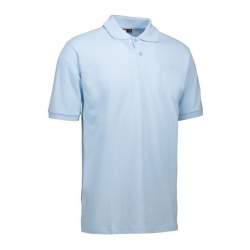 RESTPOSTEN: ARBEITS-POLO-SHIRT HERREN | YES 2020 von ID / Farbe: hellblau / 100% BAUMWOLLE