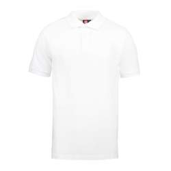 RESTPOSTEN: ARBEITS-POLO-SHIRT HERREN | YES 2020 von ID / Farbe: weiß / 100% BAUMWOLLE