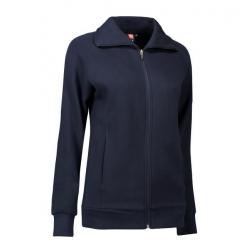 ARBEITSJACKE / FULL ZIPPER / SWEATJACKE DAMEN | 624 von ID / Farbe: navy / 60% BAUMWOLLE 40% POLYESTER - | MEIN-KASACK.d