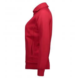 ARBEITSJACKE / FULL ZIPPER / SWEATJACKE DAMEN | 624 von ID / Farbe: rot / 60% BAUMWOLLE 40% POLYESTER - | MEIN-KASACK.de