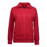 ARBEITSJACKE / FULL ZIPPER / SWEATJACKE DAMEN | 624 von ID / Farbe: rot / 60% BAUMWOLLE 40% POLYESTER - | MEIN-KASACK.de