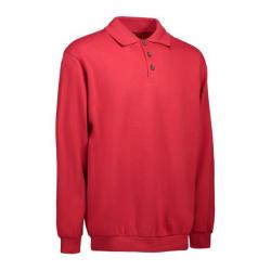 ARBEITS-SWEATSHIRT / ARBEITSPULLOVER HERREN | Classic Polo 601 von ID / Farbe: rot / 70% BAUMWOLLE 30% POLYESTER - | MEI