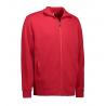 ARBEITSJACKE / FULL ZIPPER / SWEATJACKE HERREN | 622 von ID / Farbe: rot / 60% BAUMWOLLE 40% POLYESTER - | MEIN-KASACK.d