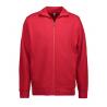 ARBEITSJACKE / FULL ZIPPER / SWEATJACKE HERREN | 622 von ID / Farbe: rot / 60% BAUMWOLLE 40% POLYESTER - | MEIN-KASACK.d