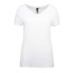 ARBEITS-T-SHIRT DAMEN | CORE V-Neck Tee 543 von ID / Farbe: weiß / 90% BAUMWOLLE 10% VISKOSE - | MEIN-KASACK.de | kasack