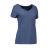 ARBEITS-T-SHIRT DAMEN | CORE V-Neck Tee 543 von ID / Farbe: blau / 90% BAUMWOLLE 10% VISKOSE - | MEIN-KASACK.de | kasack