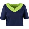 Damen - STRETCH-Kasack 2436 von MEIN-KASACK.de / Farbe: marine-limette-apple / Stretchgewebe - 49% BW 48% Poly 3% Elasto